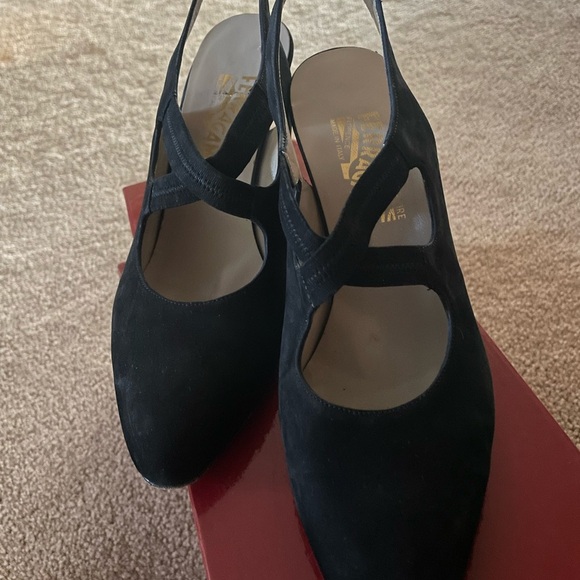 Salvatore Ferragamo Shoes - Ferragamo Suede Slingbacks